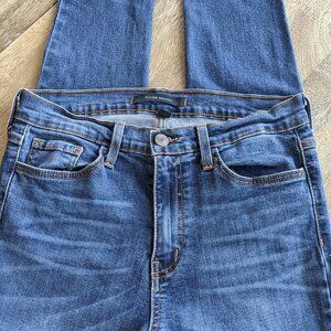 Flying Monkey, Medium Wash Distressed 5 Pocket High Rise Skinny Jeans, Size 29